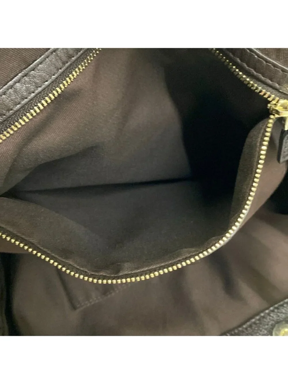 Gucci Tote Bag GG Pattern Charlotte Beige Dark Brown Leather